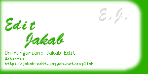 edit jakab business card